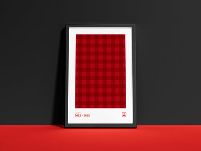 Manchester United - 2012-2013 (Home) - Retro Kit Inspired, Fine Art Print